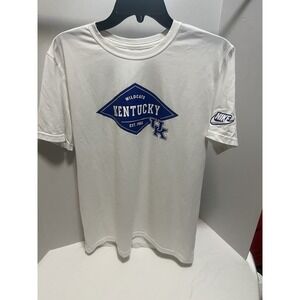 UK Kentucky Wildcat Nike Dri-Fit T-shirt Tee White Mens Size M